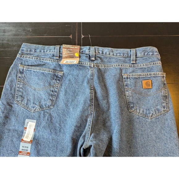 Carhartt Straight Fit Blue Jeans Stonewash Mens Size 44x32 New NWT - Picture 5 of 9